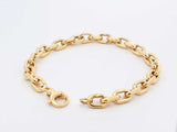 18k Yellow Gold Hollow Chain Link Bracelet 4.6 Grams 7 Inch Fw0225orxdu