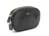 Coach Belt Bag Clutch In Quilted Black Leather Fw0926ordu