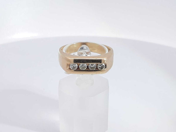 0.28 Cttw Diamond 14k Yellow Gold Ring 6.1 Grams Size 7 Aa1025oirsa