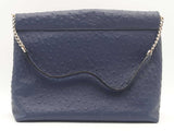 Kate Spade Leena La Vita Ostrich Shoulder Bag Blue Aa1025orsa