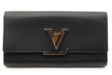 Louis Vuitton Black Leather Capucines Wallet Eb0326owxdu
