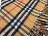 Burberry Sandstone Tan Check Cashmere Wool Shawl Do0925lrxde