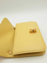 Yves Saint Laurent Yellow Calfskin Carre Shoulder Bag Eb1225wrxsa