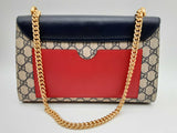 Gucci 409486 Padlock Gg Supreme Blue Leather Shoulder Bag Do0924cxzde