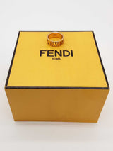 Fendi Forever Ff Cutout Goldtone Metal Ring Size L Do0826lrxde
