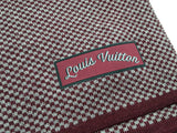 Louis Vuitton Signature Logo Red Gray Wool Scarf Do1025lrxde