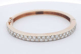 4.84cttw Diamond 14k Yellow Gold Hinged Bangle Bracelet 30.5 Grams Eb0326orxzdu