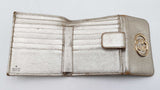 Gucci Gg Britt Compact Wallet Metallic Gold Leather Sd0326ezdu