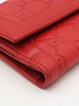 Gucci Gg Guccissima Red Leather Continental Long Wallet Fw0625orzdu