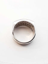 1.69 Cttw Diamond & 14k White Gold Multi Row Ring 15.4g Size 8.25 Fw0726loxzdu