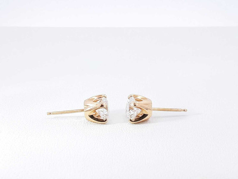 1.40 Cttw Diamond & 14k Yellow Gold Solitaire Stud Earrings 1.7 Grams Fw0725lixzdu