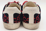 Gucci Ace Navy Blue Terry Cloth & Red Gg Sneakers Size 13f Eb1225oxzde
