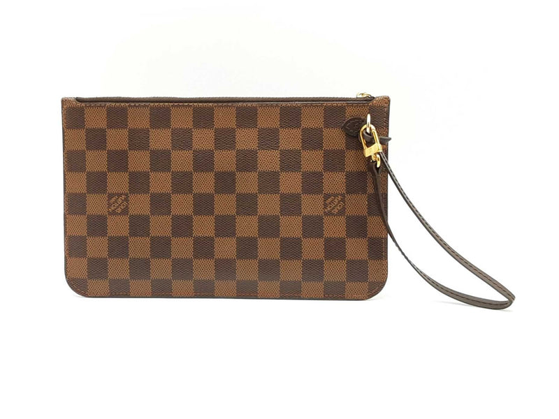 Louis Vuitton Neverfull Pochette In Damier Ebene Coated Canvas Fw0925wirdu