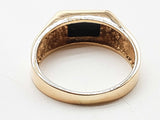 Black Onyx 14k Yellow Gold 7.2g Ring Size 11.75 Do0826wexde