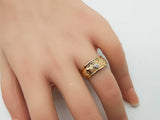 0.05 Carat Diamond 14k Yellow Gold 4.9g Claddagh Ring Size 6.75 Do0326wlrde