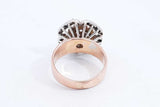 Approx. 0.29ctw Diamond Flower Ring 10k Rose Gold 6.4 Grams Size 6 Eb1024lrxsa