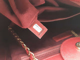 Chanel Caviar Deauville Studded Tote Red Aa0825loxzsa