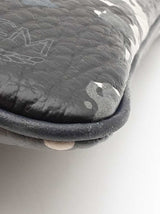 Mcm Wrist Pouch In Visetos Camo Floral Coated Canvas Fw1225lzxdu