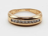 0.09 Cttw Natural Diamonds 10k Yellow Gold 2.8g Ring Size 8.75 Do0626erde