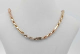 14k Tricolor Gold Rope Chain Necklace 21 Grams 24 Inch Eb1026loxzsa