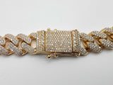 25.75 Cttw Diamonds 10k Yellow Gold 339.5g Solid Cuban Chain 26 In Do0725lexzxde