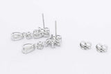 2.2cttw Lab Grown Diamond Drop Stud Earrings In 14k White Gold 3.2 Grams Eb0826ecrsa