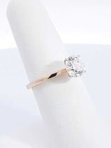 1.58 Ct Lab-grown Diamond  & 14k Gold Solitaire Ring 2.5 Grams Size 6.5 Fwcrzdu