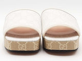 Gucci Monogram Malaga Kid Platform Beige Size 38 Aa0626ozxsa