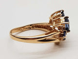 Trio Sapphires 14k Yellow Gold 4.1g Ring 7.5 Do0326wxzde