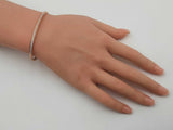 1.50 Cttw Diamond & 18k Rose Gold Bangle Bracelet 9.4 Grams 6 Inch Fw0326lzxzdu