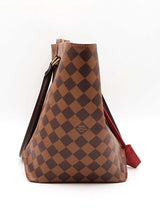 Louis Vuitton Caissa Mm Cerise Damier Ebene Coated Canvas Tote Bag Fw0625roxdu