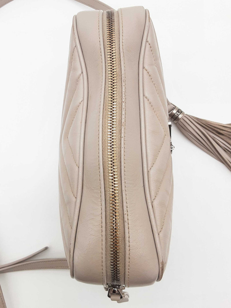 Yves Saint Laurent Ysl Lou Gray Chevron Quilted Crossbody Camera Bag Do0925pxzde