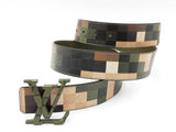 Louis Vuitton Damoflage Megapixel 40mm Reversible Belt & 2 Buckles Sz 36 Fwizxdu