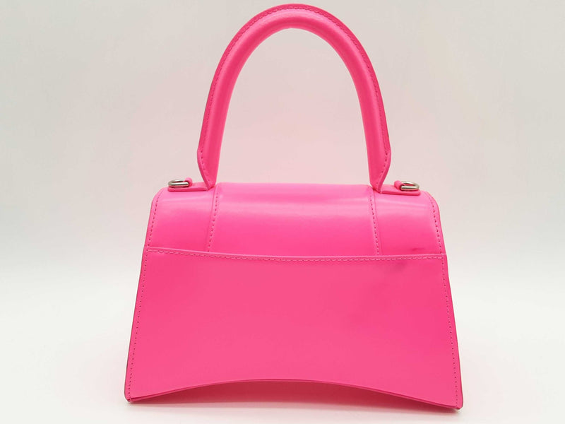 Balenciaga Hourglass Neon Pink Leather Crossbody Bag Do0724pxzde