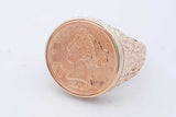 1908 Liberty Gold Coin Ring Set In 14k Yellow Gold 21.5g Size 15 Eb0226opxzde