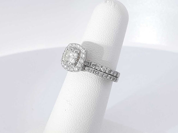 1.62 Cttw Diamond 18k White Gold 5.8 Grams Wedding Set Size 5.5 Aa0925exzsa