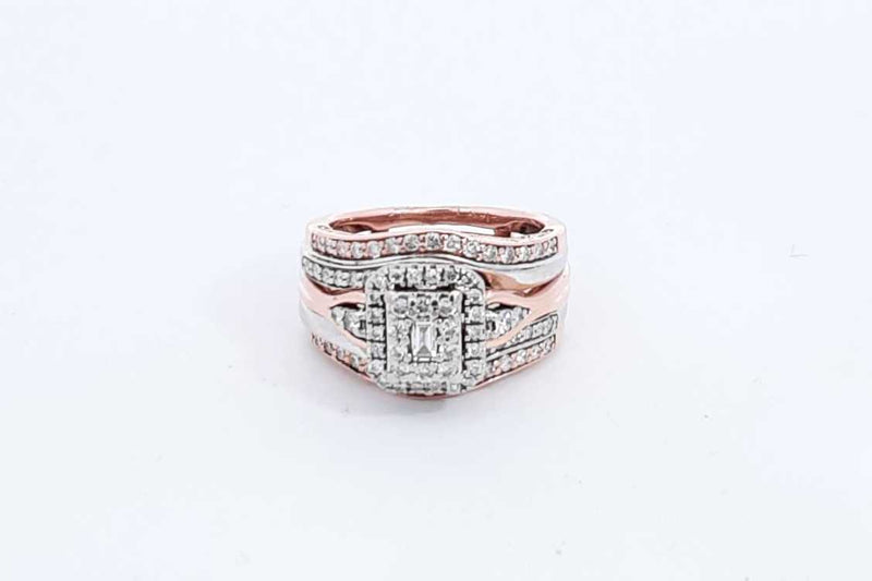 Approx. 0.84ctw Diamond Ring In 14k Rose Gold 8 Grams Size 5 Eb0824prxdu