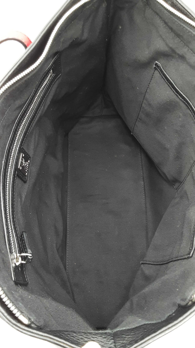 Mcm Klara Shopper Tote In Logo-embossed Black Leather Fw0925wwxdu