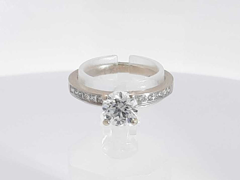 1.32 Cttw Diamond 14k White Gold Ring 2.9 Grams Size 7 Aa0325lrxzsa