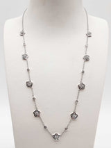 2.60 Cttw Lab Grown Diamonds 0.925 Silver 7.4g Flower By Yard Chain 19 In Do0525oiide