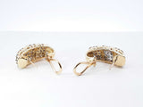 1.80 Cttw Diamond & 14k Yellow Gold J-hoop Earrings 9.4 Grams Fw0825przdu