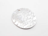 Tiffany & Co. Notes 727 Fifth Avenue Sterling Silver Wavy Pendant 24g Fw0326ezdu