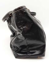 Gucci 162094 Britt Gg Web Black Patent Leather Tote Bag Do0425oxzde
