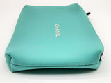 Chanel Vip Tiffany Teal Blue Neoprene Cosmetic Bag Do0225oxde