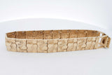10k Yellow Gold Nugget Bracelet 29.5 Grams 8 Inch Eb0826lcxzsa