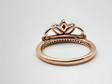 10k Rose Gold Diamond Crown Ring Size 6 Do0624lxzde