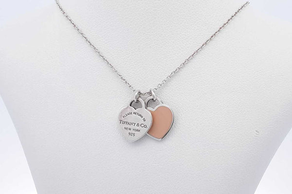 Tiffany & Co. Please Return To Tiffany Double Heart Tag Neckalce Eb1224lrxsa