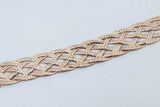 14k Yellow Gold Multistrand Woven Herringbone Bracelet 10.2g 7 Inch Eb0726rwrsa