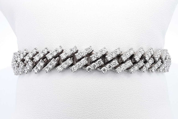 Approx. 2.92ctw Diamond Tennis Bracelet 10k White Gold 34.55 Grams Eb1024lrxzsa