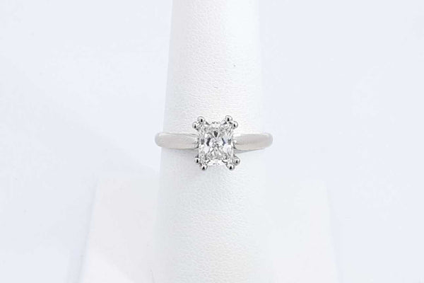 Magic Glo Diamond Solitaire Ring In 14k White Gold 3.8g Size 6.75 Eb0724oxzdu